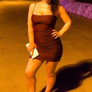 Tiger mist tie back maroon dress M